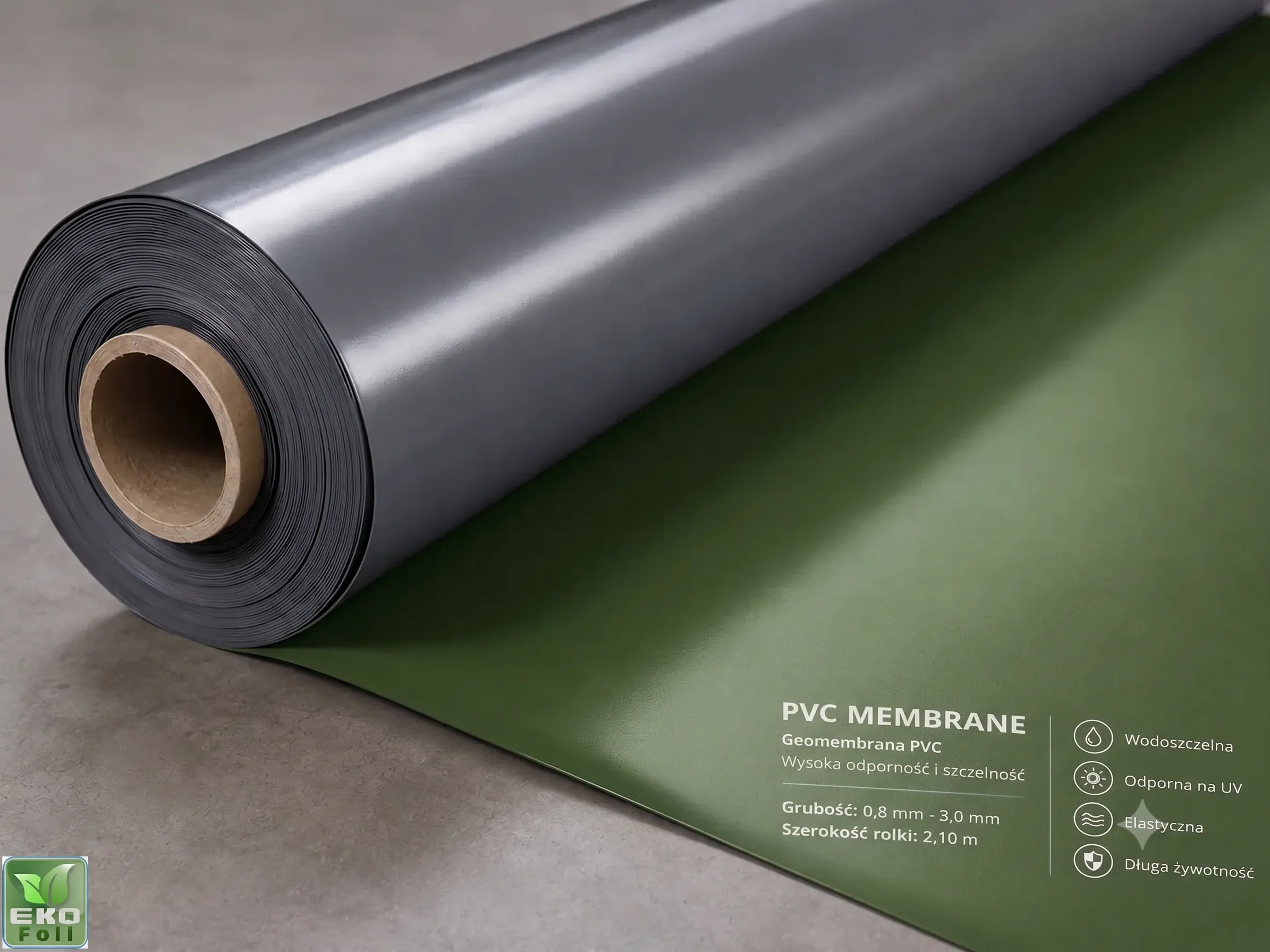Folia PVC 1.5mm zielona + Geowłóknina 300g / 46,00zł - obrazek 2