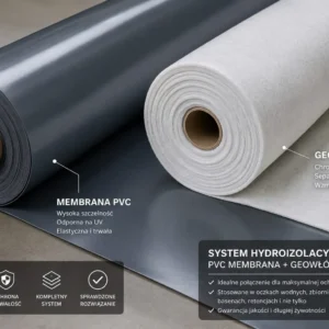 Folia PVC do oczka wodnego 1,0 mm z geowłókniną 200 g